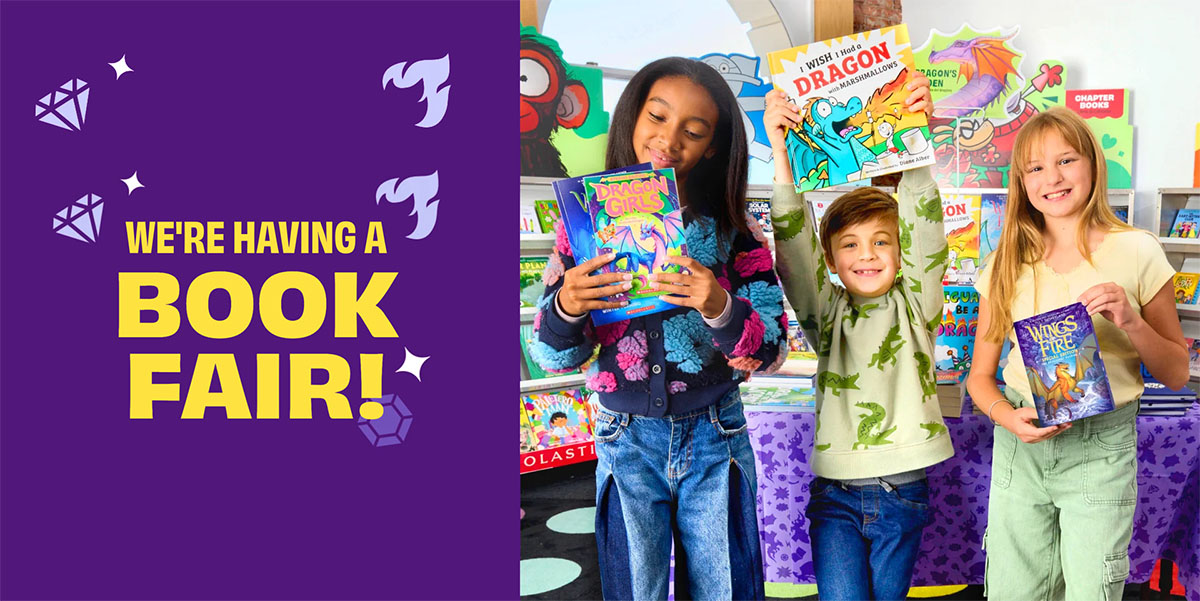 <p>We're having a book fair!</p>